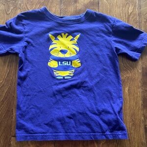 LSU size 4T Kids Blue T-Shirt with Tiger Graphic
